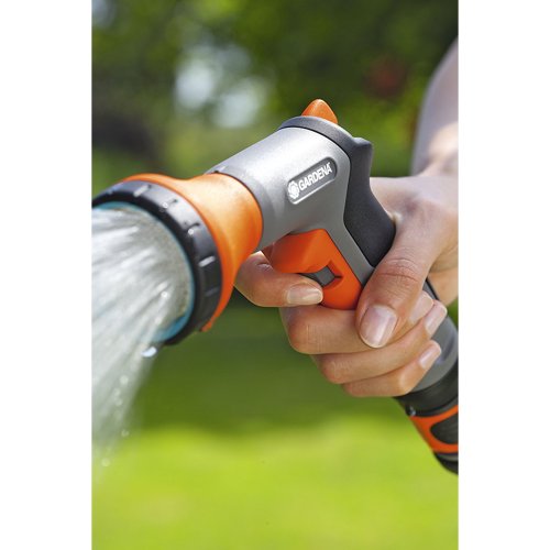 Pistolet D'arrosage Gardena Multijet Classic Avec Raccord Aquastop - Jet Réglable, Gâchette Verrouillable, Pour Arroser Plantes Et Potager